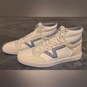 Vans Lowland Mid Comfy Cush Sneakers JMP Shoe SZ 6.5 Men/ 8 Womens Blue/White